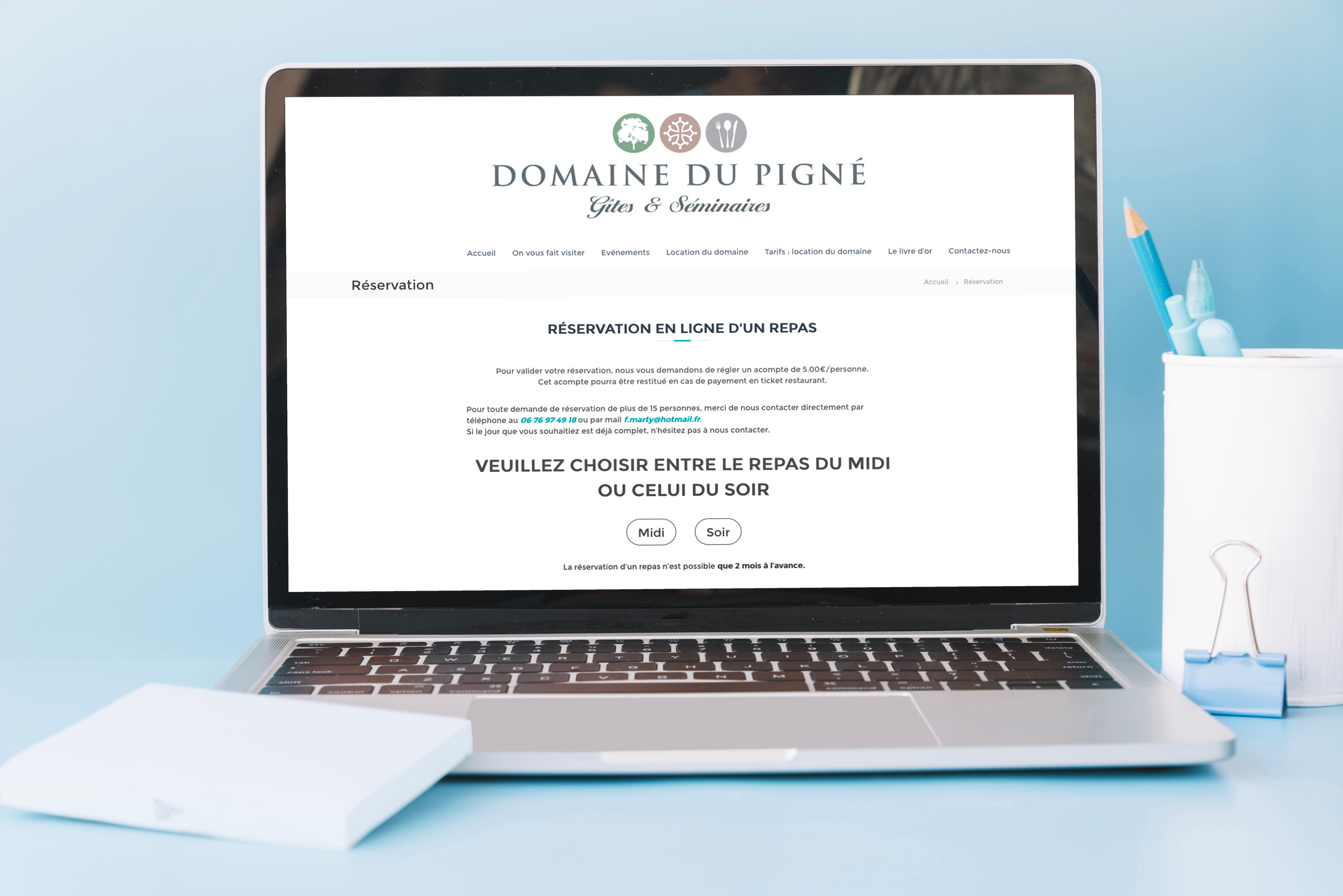 Mockup Domaine du Pigné